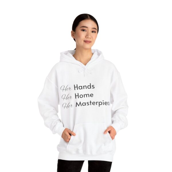 Unisex Heavy Blend Hooded Sweatshirt - Her Hands, Her Home, Her Masterpiece - Woman, Renovating, Decorating - Image 2