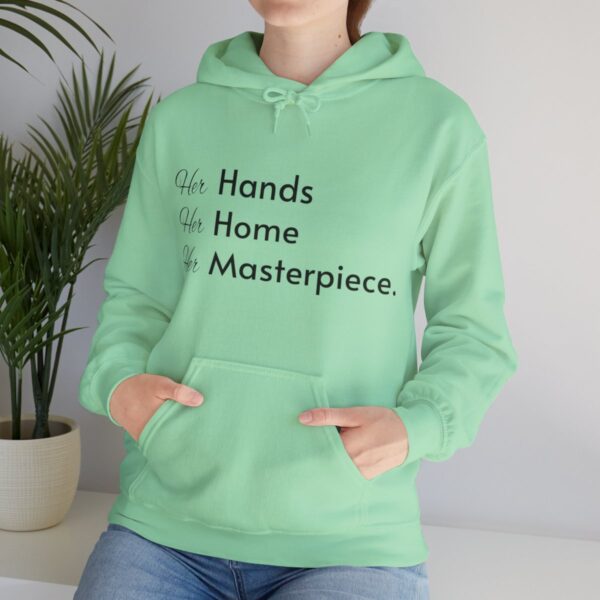 Unisex Heavy Blend Hooded Sweatshirt - Her Hands, Her Home, Her Masterpiece - Woman, Renovating, Decorating - Image 7