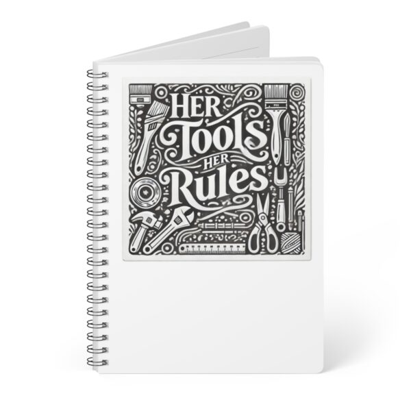 Wirobound Softcover Notebook, A5, Her Tools Her Rules - Image 4