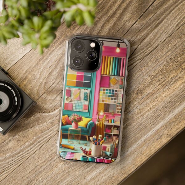 Magnetic Clear Impact iPhone Case - Colour Splash Interior - Image 48