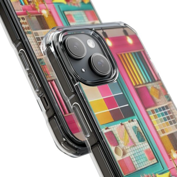 Magnetic Clear Impact iPhone Case - Colour Splash Interior - Image 3