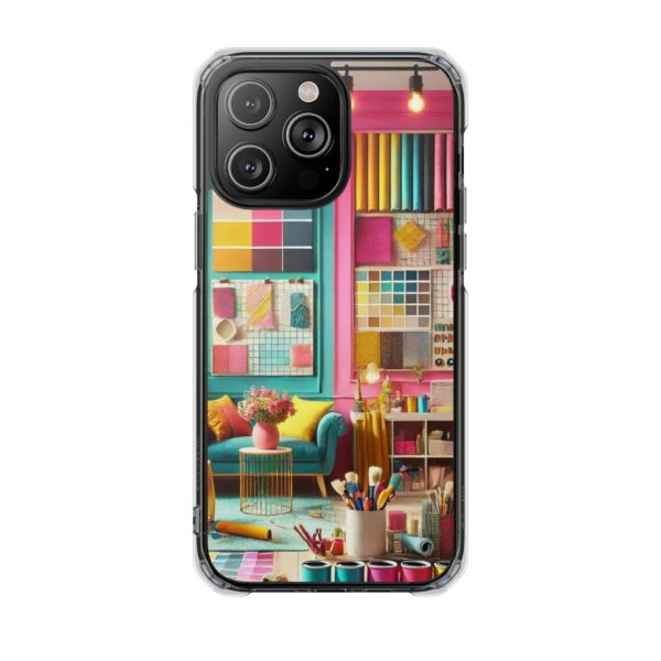 Magnetic Clear Impact iPhone Case - Colour Splash Interior - Image 44