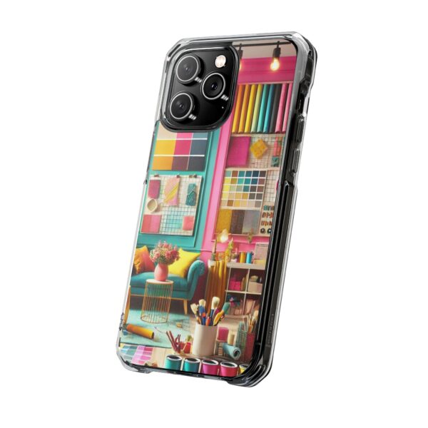 Magnetic Clear Impact iPhone Case - Colour Splash Interior - Image 43