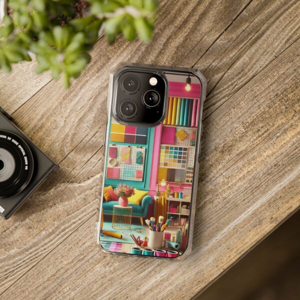 Magnetic Clear Impact iPhone Case - Colour Splash Interior - Image 36