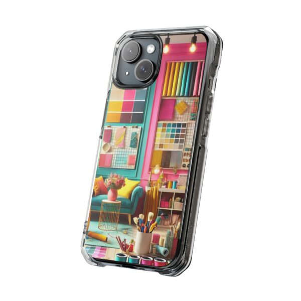 Magnetic Clear Impact iPhone Case - Colour Splash Interior