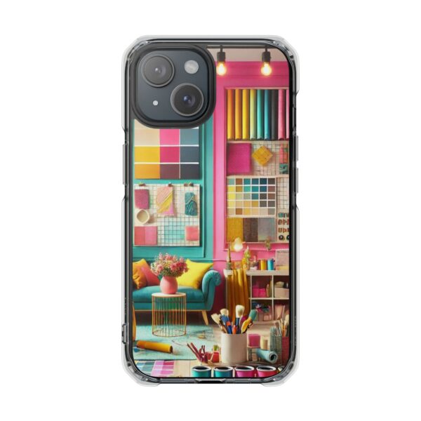 Magnetic Clear Impact iPhone Case - Colour Splash Interior - Image 2